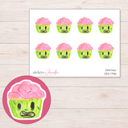 DDZ-17961 planner sticker sheet with enlarged sticker detail
