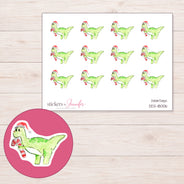 DDZ-18006 planner sticker sheet with enlarged sticker detail