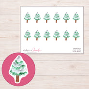 DDZ-18017 planner sticker sheet with enlarged sticker detail