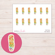 DDZ-18020 planner sticker sheet with enlarged sticker detail