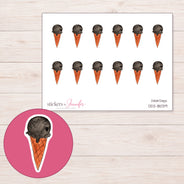 DDZ-18039 planner sticker sheet with enlarged sticker detail