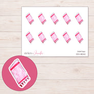 DDZ-18040 planner sticker sheet with enlarged sticker detail