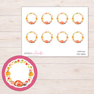 DDZ-18051 planner sticker sheet with enlarged sticker detail