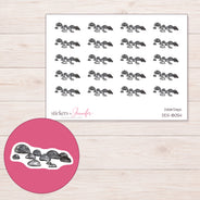DDZ-18054 planner sticker sheet with enlarged sticker detail