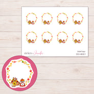 DDZ-18057 planner sticker sheet with enlarged sticker detail