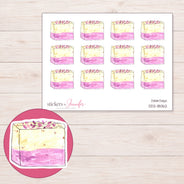 DDZ-18062 planner sticker sheet with enlarged sticker detail