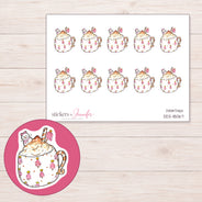 DDZ-18067 planner sticker sheet with enlarged sticker detail