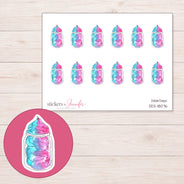 DDZ-18076 planner sticker sheet with enlarged sticker detail