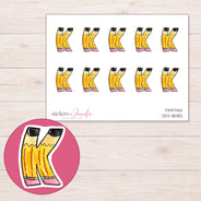DDZ-18082 planner sticker sheet with enlarged sticker detail