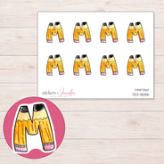 DDZ-18086 planner sticker sheet with enlarged sticker detail