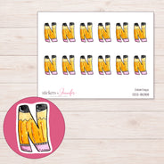 DDZ-18088 planner sticker sheet with enlarged sticker detail
