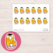 DDZ-18098 planner sticker sheet with enlarged sticker detail