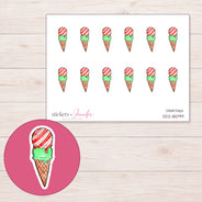 DDZ-18099 planner sticker sheet with enlarged sticker detail