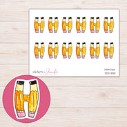DDZ-18110 planner sticker sheet with enlarged sticker detail