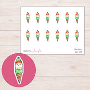 DDZ-18111 planner sticker sheet with enlarged sticker detail
