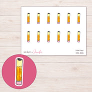 DDZ-18112 planner sticker sheet with enlarged sticker detail