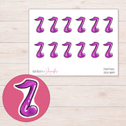 DDZ-18119 planner sticker sheet with enlarged sticker detail
