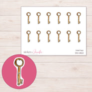 DDZ-18120 planner sticker sheet with enlarged sticker detail