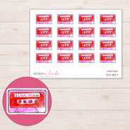 DDZ-18127 planner sticker sheet with enlarged sticker detail