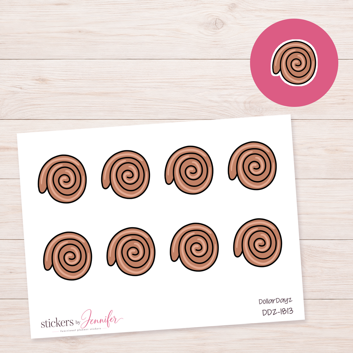 Spiral Pastry Planner Stickers | DDZ-1813