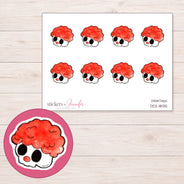 DDZ-18135 planner sticker sheet with enlarged sticker detail