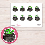DDZ-18141 planner sticker sheet with enlarged sticker detail