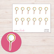 DDZ-18142 planner sticker sheet with enlarged sticker detail