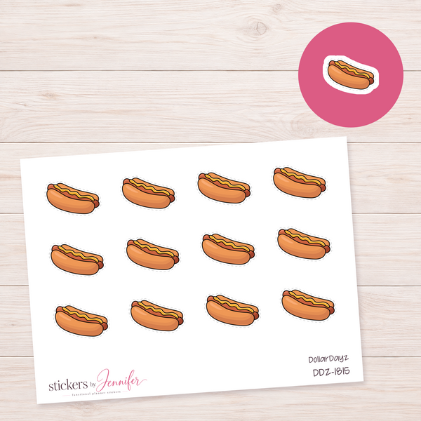 Hot Dog Planner Stickers | DDZ-1815