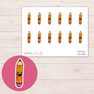 DDZ-18151 planner sticker sheet with enlarged sticker detail
