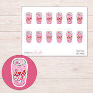 DDZ-18152 planner sticker sheet with enlarged sticker detail