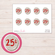 DDZ-18158 planner sticker sheet with enlarged sticker detail