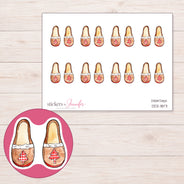 DDZ-18171 planner sticker sheet with enlarged sticker detail