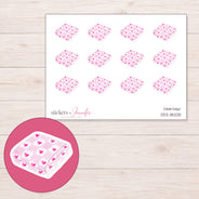 DDZ-18205 planner sticker sheet with enlarged sticker detail