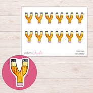 DDZ-18250 planner sticker sheet with enlarged sticker detail