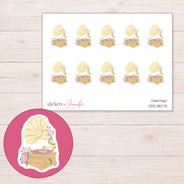 DDZ-18270 planner sticker sheet with enlarged sticker detail