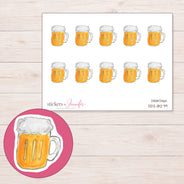 DDZ-18279 planner sticker sheet with enlarged sticker detail