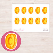DDZ-18291 planner sticker sheet with enlarged sticker detail