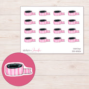 DDZ-18304 planner sticker sheet with enlarged sticker detail
