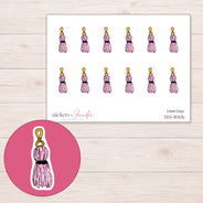 DDZ-18306 planner sticker sheet with enlarged sticker detail