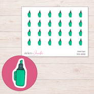 DDZ-18310 planner sticker sheet with enlarged sticker detail