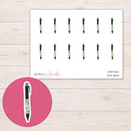 DDZ-18314 planner sticker sheet with enlarged sticker detail