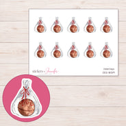 DDZ-18319 planner sticker sheet with enlarged sticker detail