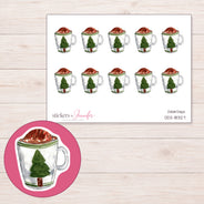 DDZ-18327 planner sticker sheet with enlarged sticker detail