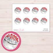 DDZ-18333 planner sticker sheet with enlarged sticker detail