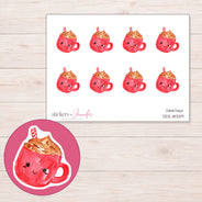 DDZ-18339 planner sticker sheet with enlarged sticker detail
