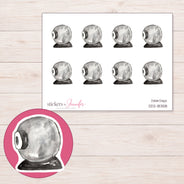 DDZ-18358 planner sticker sheet with enlarged sticker detail