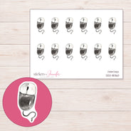 DDZ-18360 planner sticker sheet with enlarged sticker detail