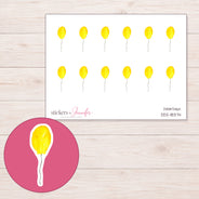 DDZ-18374 planner sticker sheet with enlarged sticker detail