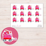 DDZ-18381 planner sticker sheet with enlarged sticker detail