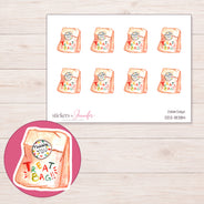 DDZ-18384 planner sticker sheet with enlarged sticker detail